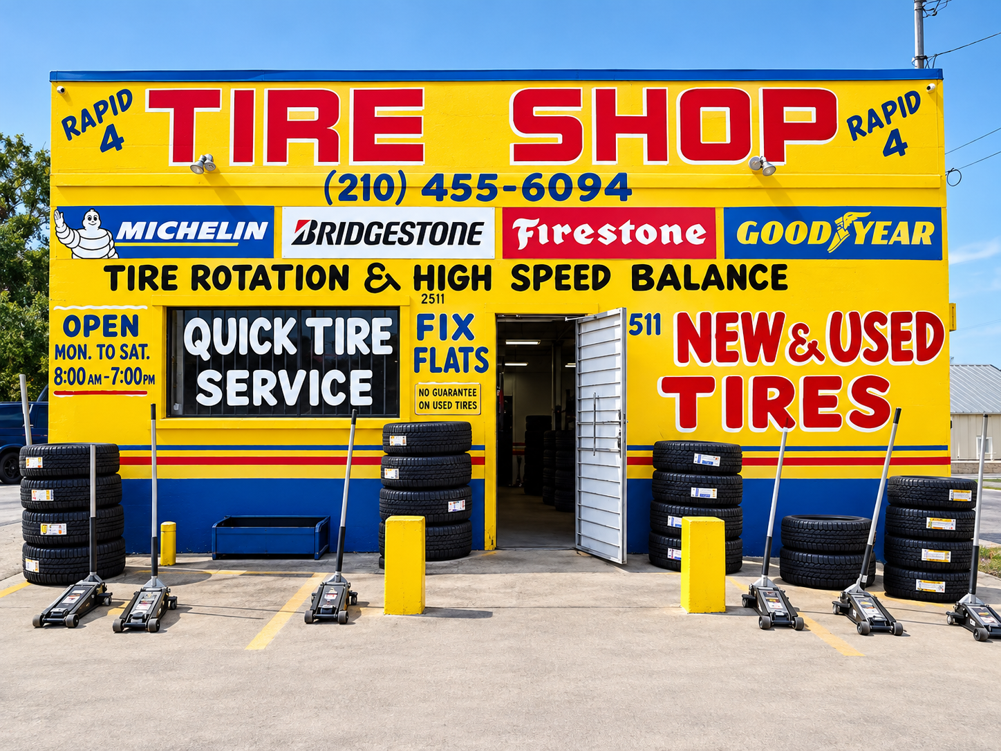 H&H Tire Shop team and service bay on TX-368 Loop in San Antonio, TX